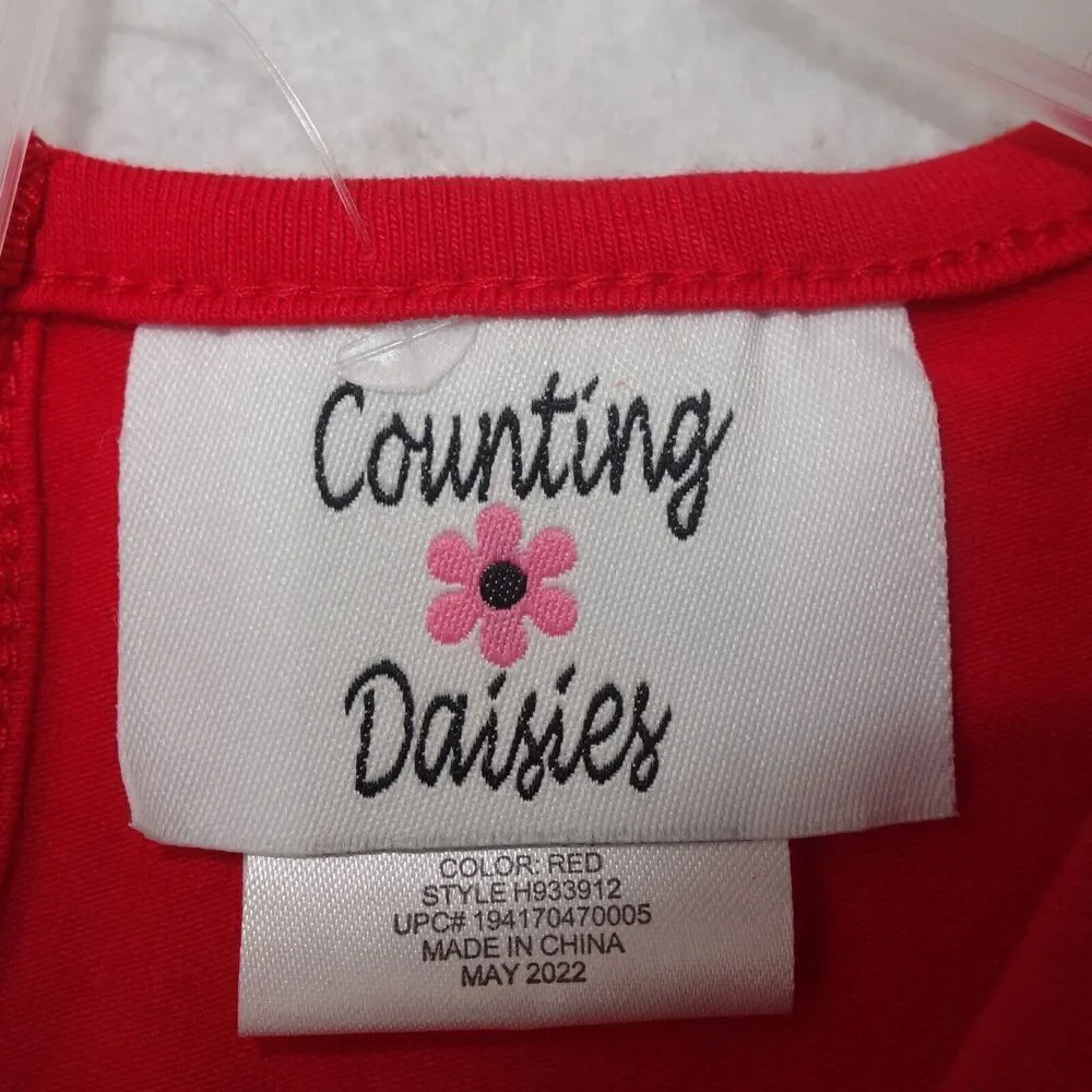 NEW Counting Daisies Christmas 2 Piece Outfit Rudolph Reindeer Girls 6